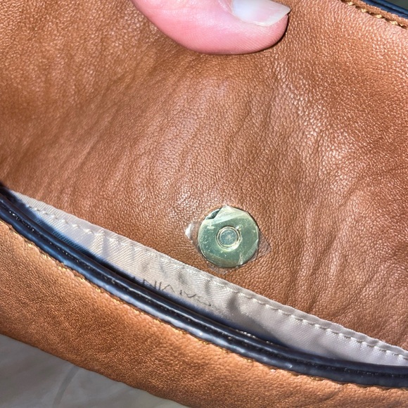 NWOT Calvin Klein Triple Compartment Reyna Tote in Caramel Color - Picture 3 of 16